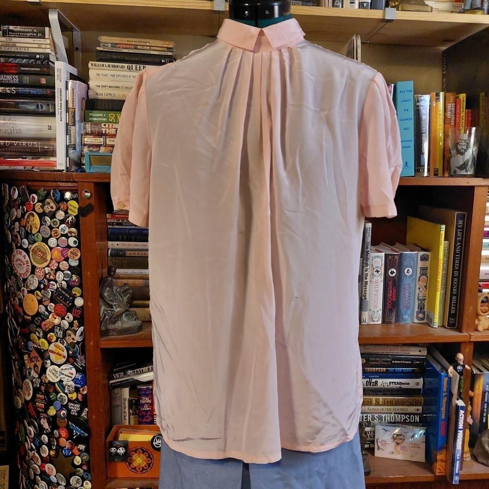 Vintage baby pink short sleeve button up.